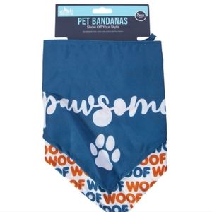 Pawsitively Fun 2 Piece Dog Bandana Set